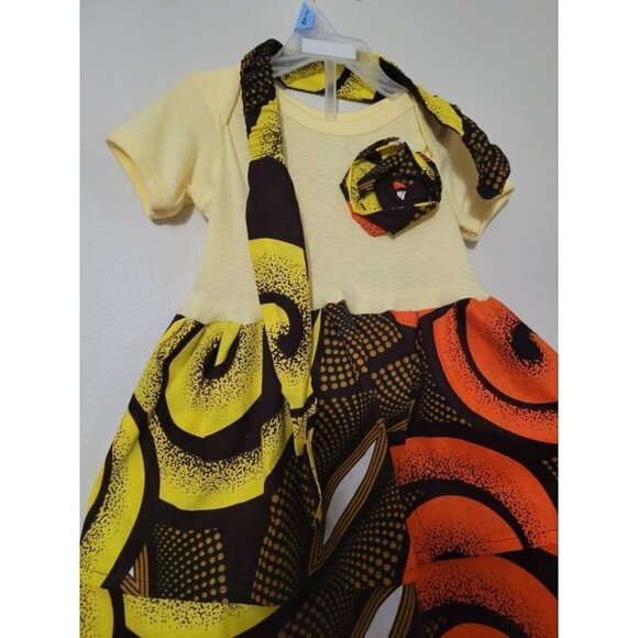 African print baby girl onesie dress for 12months old - Picture 5 of 10